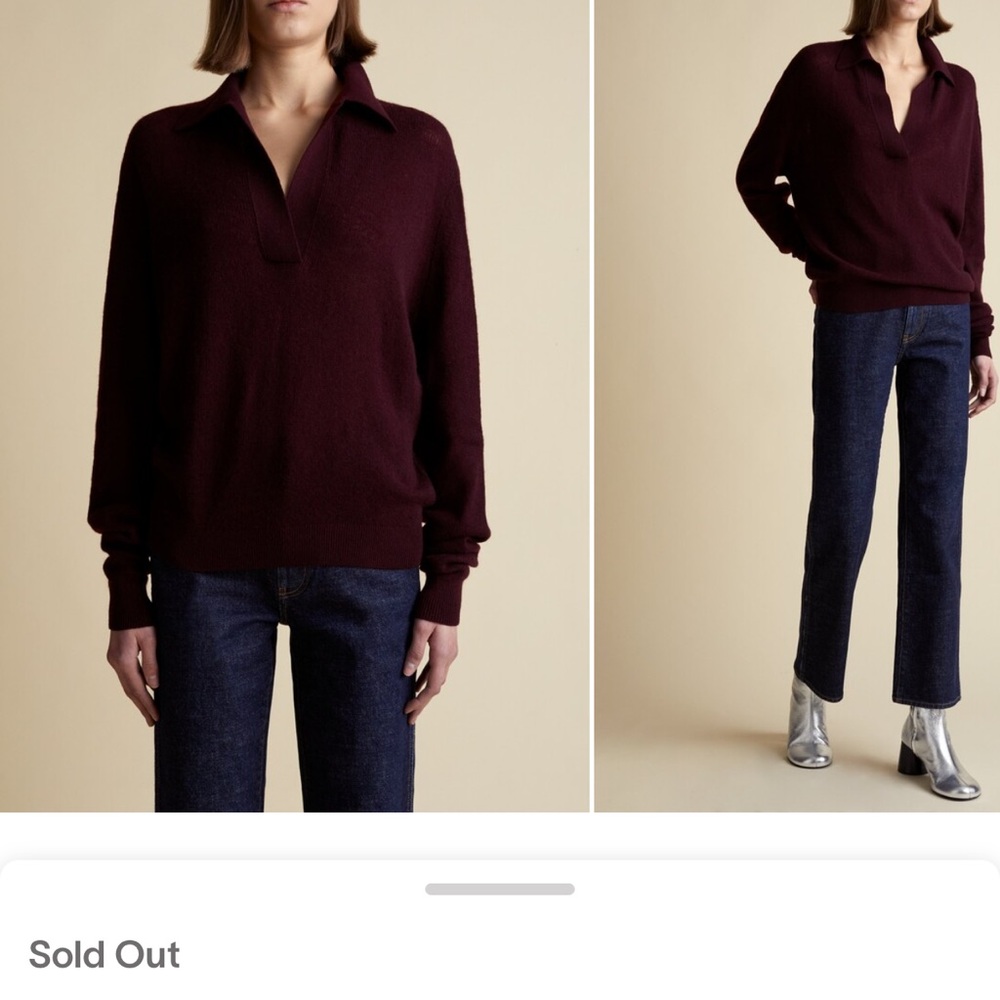 KHAITE Merlot Jo Cashmere Sweater